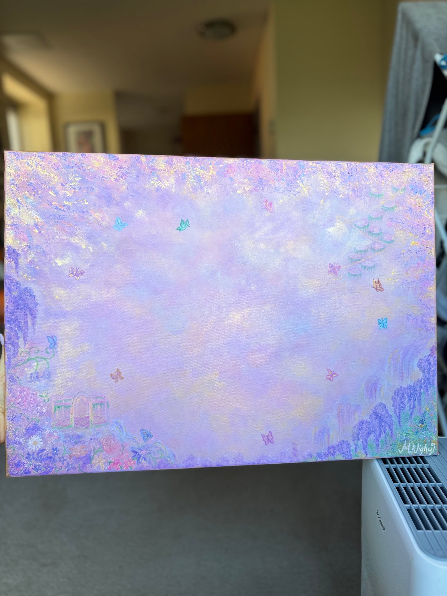Waltz of the Butterflies - Original painting 16.5x23.5inch