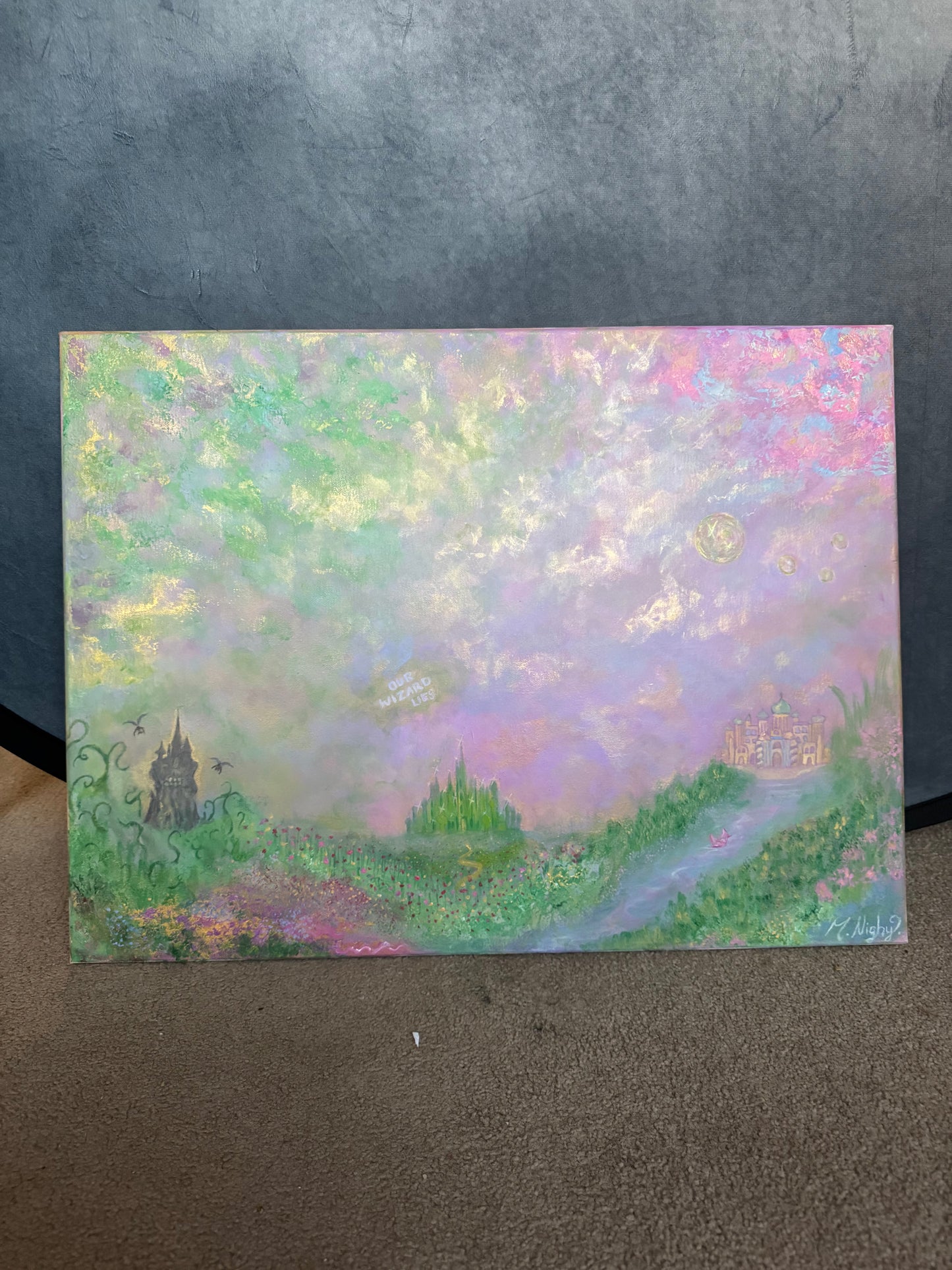 ‘Our Wizard Lies’ Original Acrylic painting 19 x 24 inch