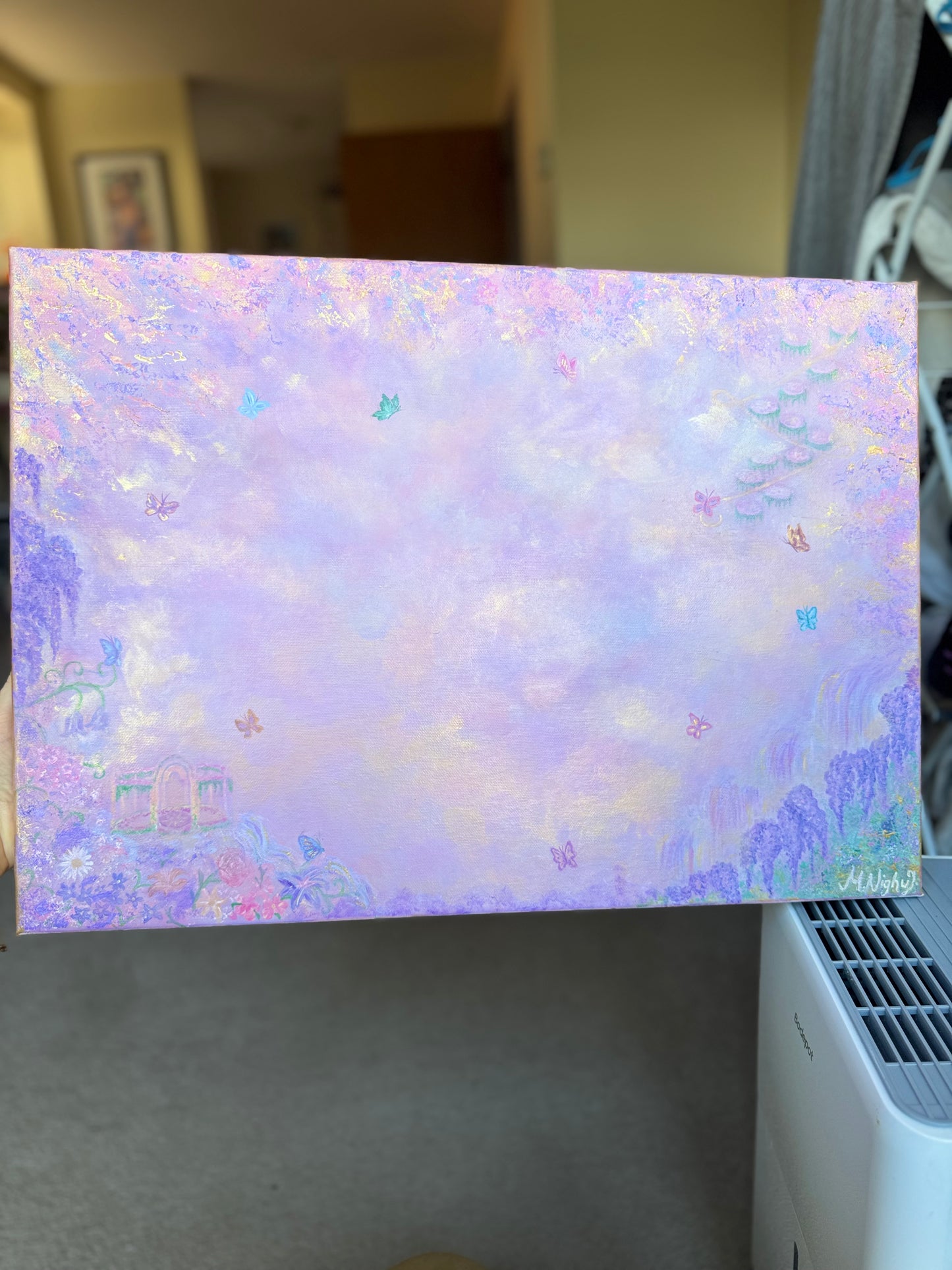Waltz of the Butterflies - Original painting 16.5x23.5inch