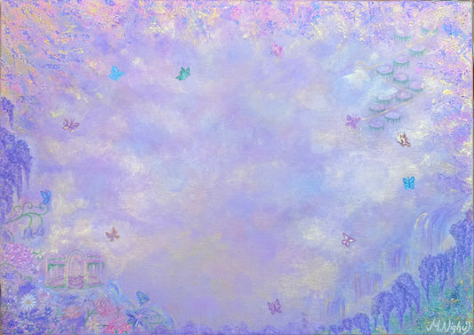 Waltz of the Butterflies - Original painting 16.5x23.5inch