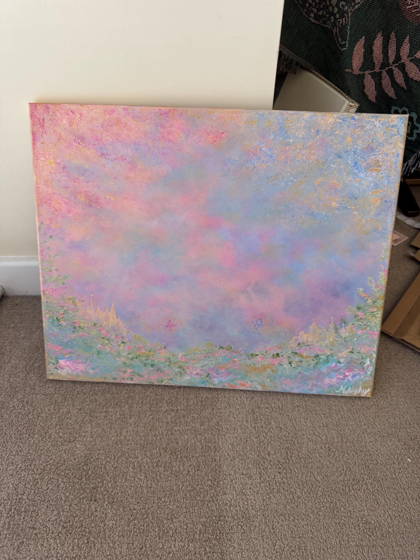 The Princess and The Pauper - Original Acrylic painting by Molly Nighy