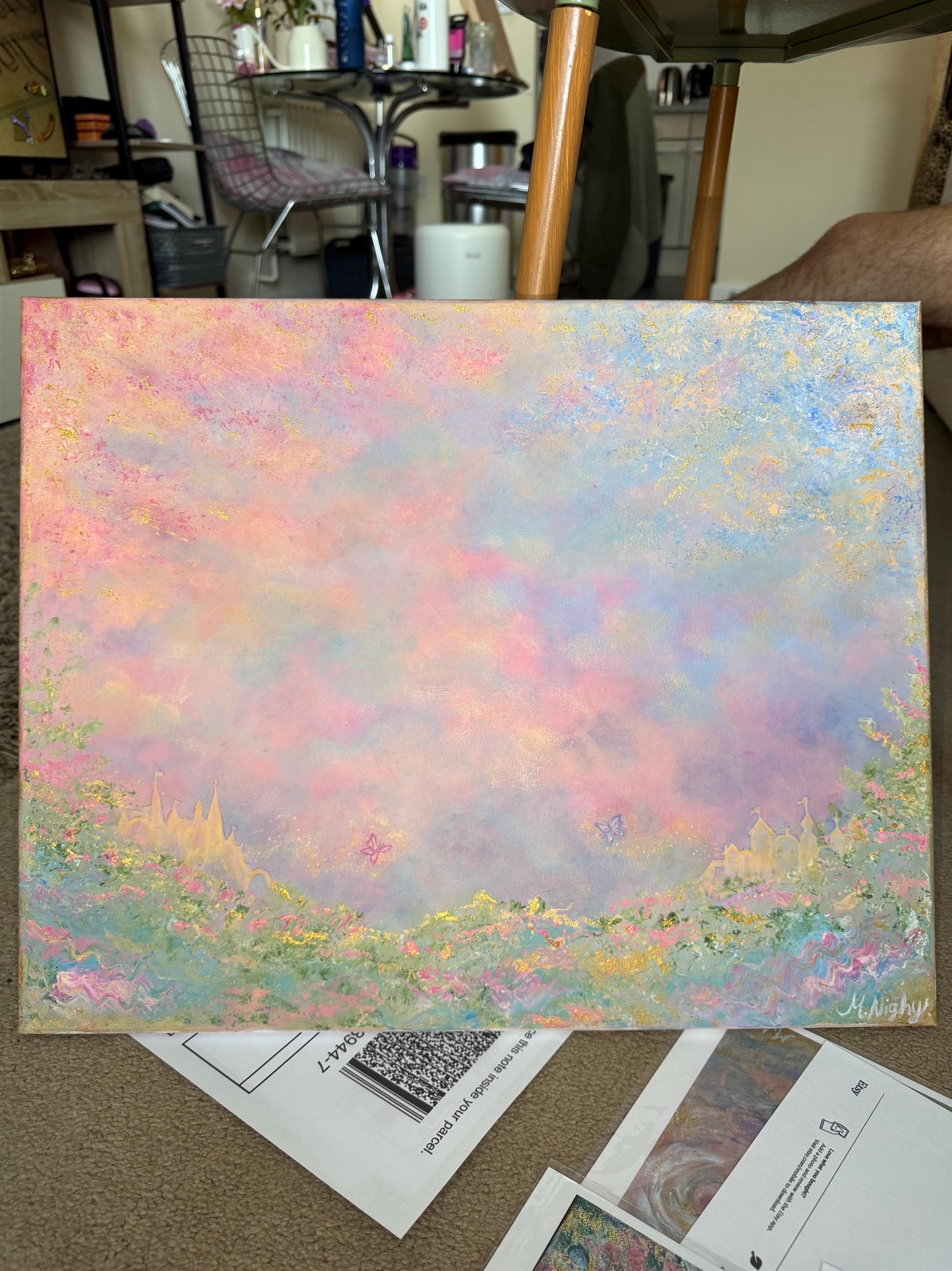 The Princess and The Pauper - Original Acrylic painting by Molly Nighy