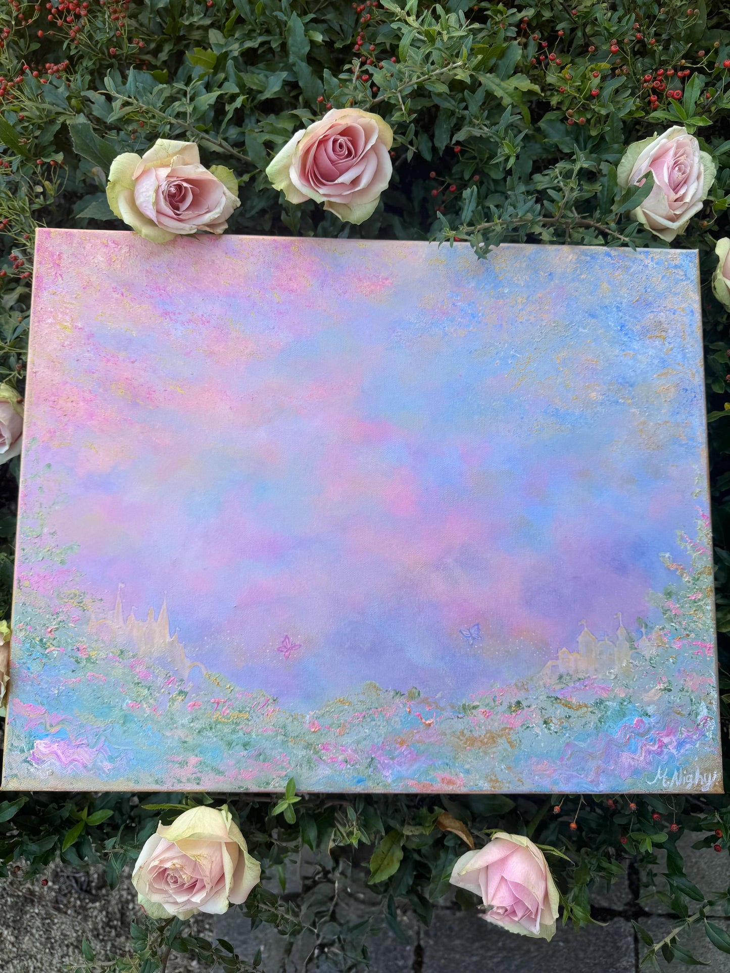 The Princess and The Pauper - Original Acrylic painting by Molly Nighy