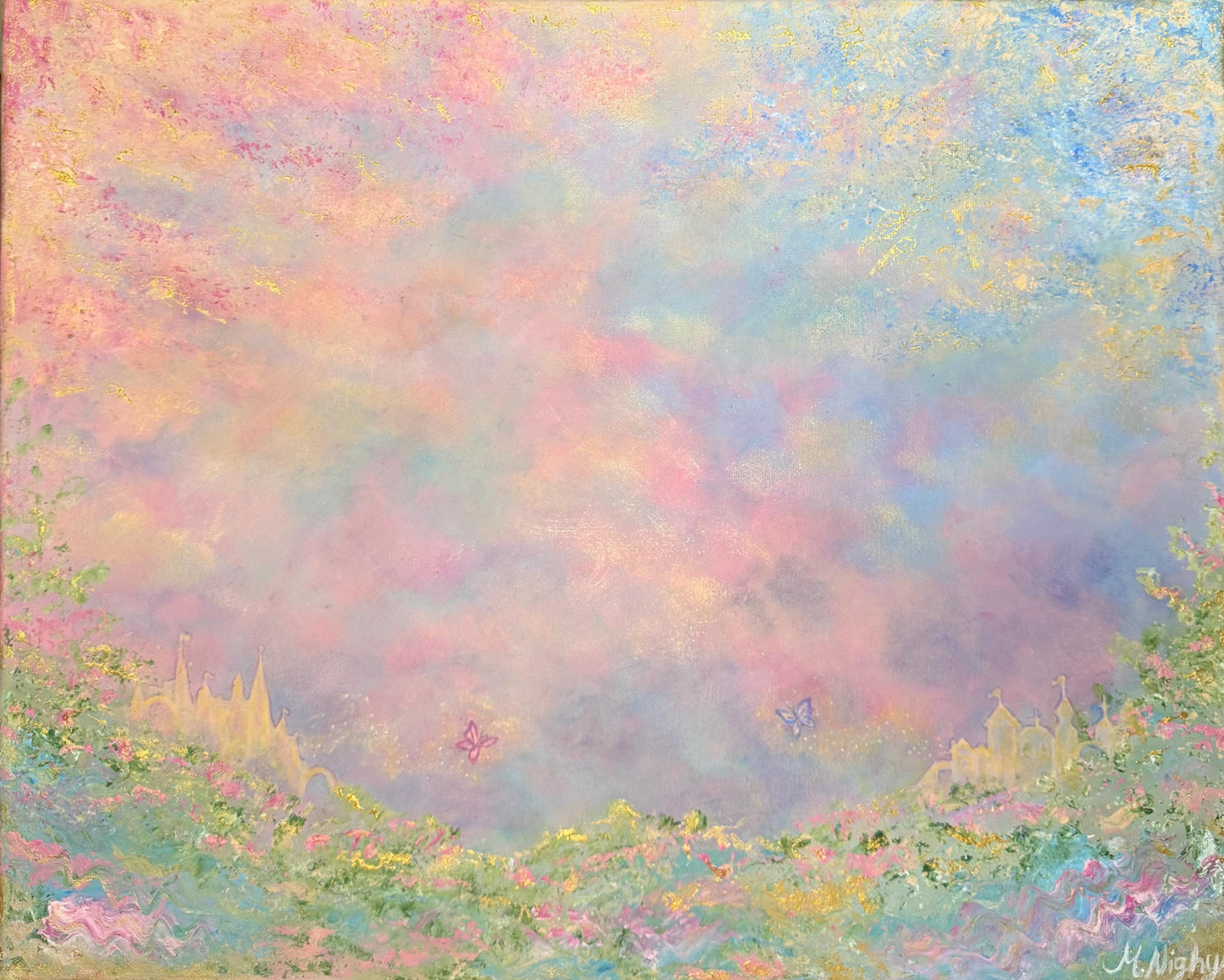 The Princess and The Pauper - Original Acrylic painting by Molly Nighy