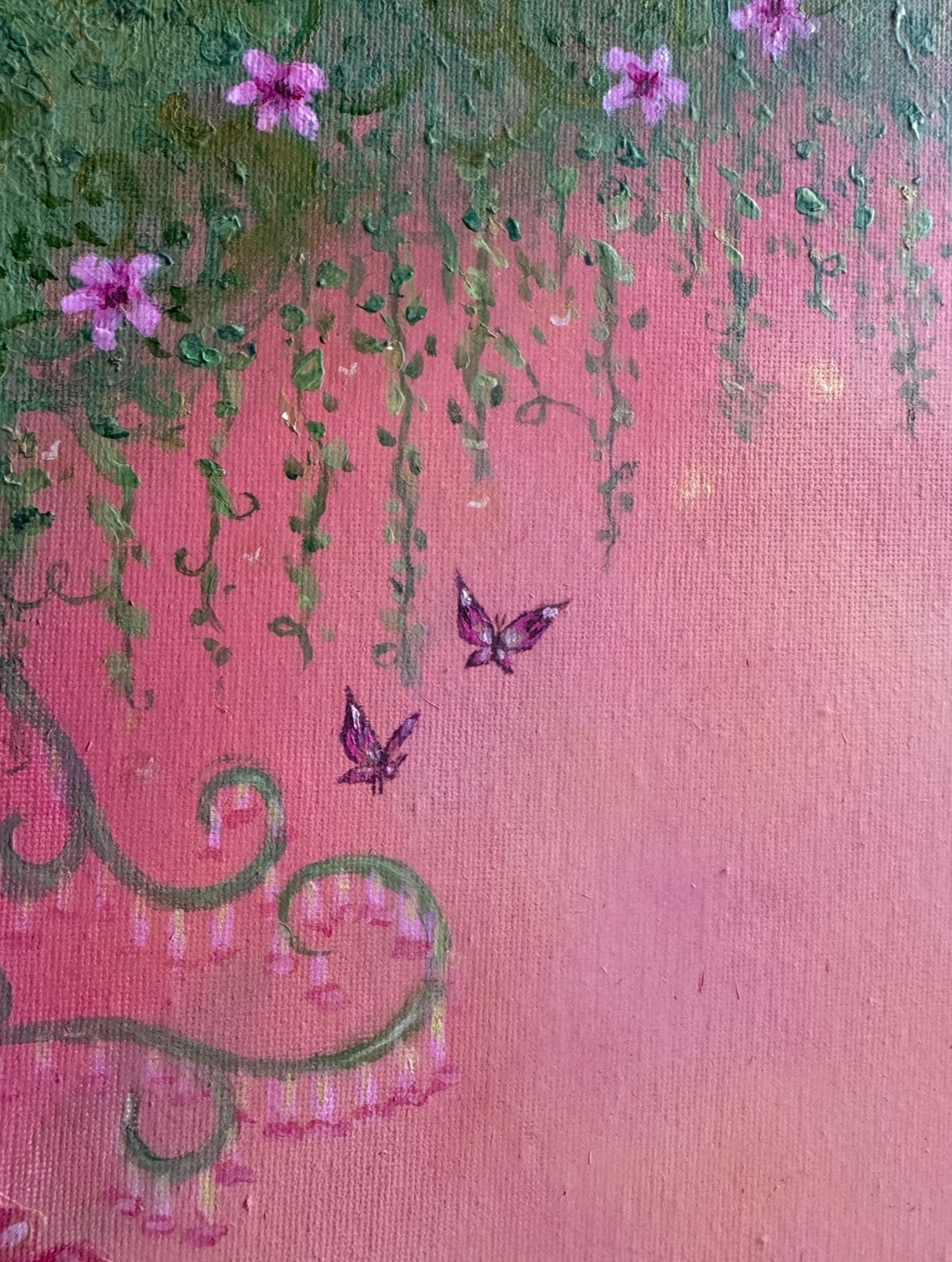 'Petals & Pixie Dust' 14x18 inch Original Acrylic painting by Molly Nighy