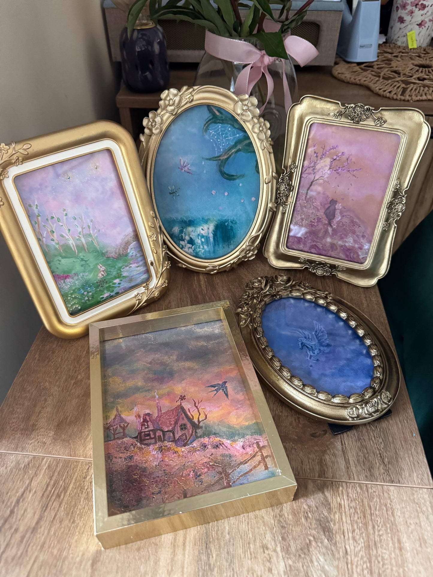 Vintage-Style framed PRINTS - 5x7 Inch - by Molly Nighy