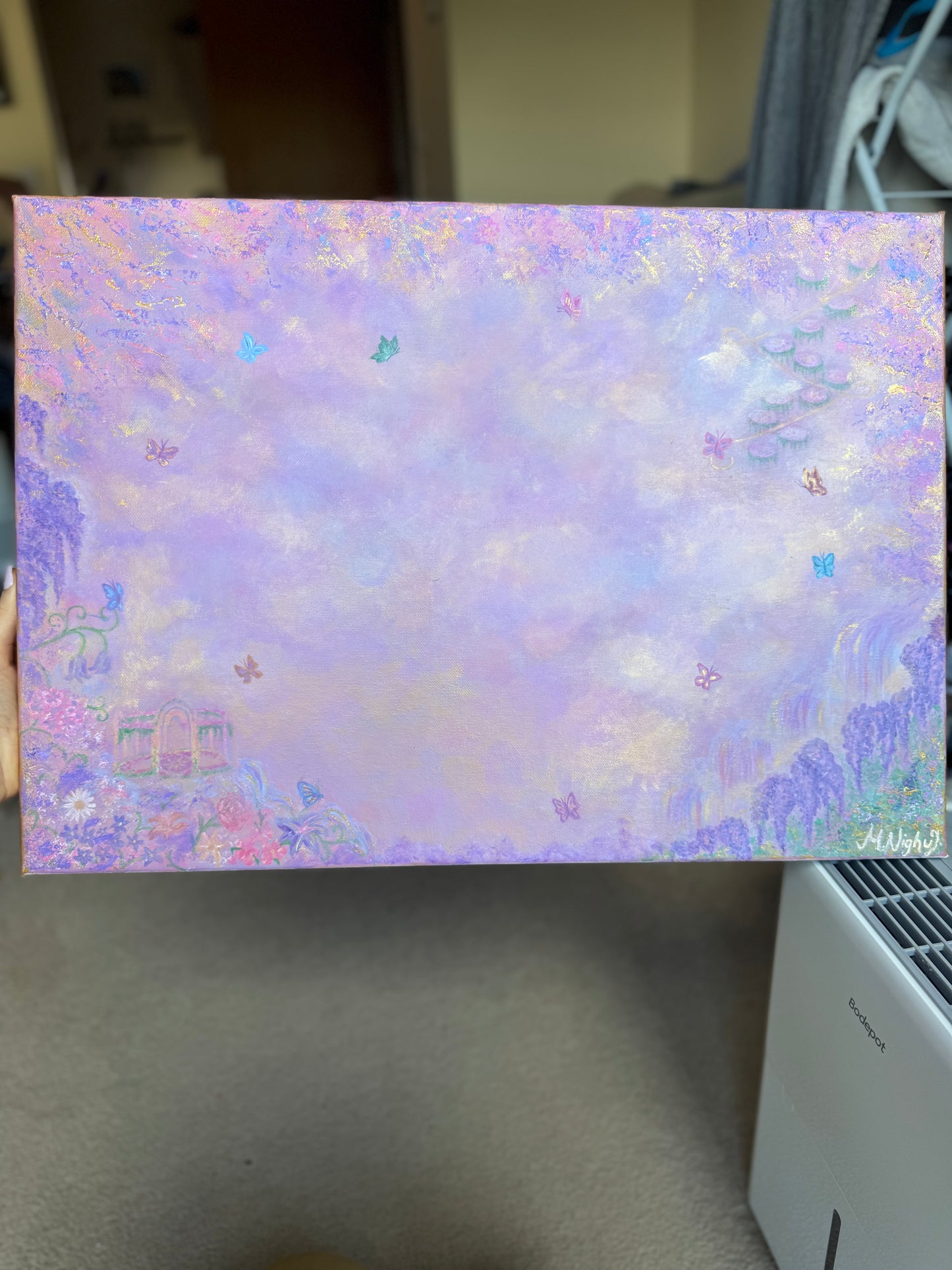 Waltz of the Butterflies - Original painting 16.5x23.5inch