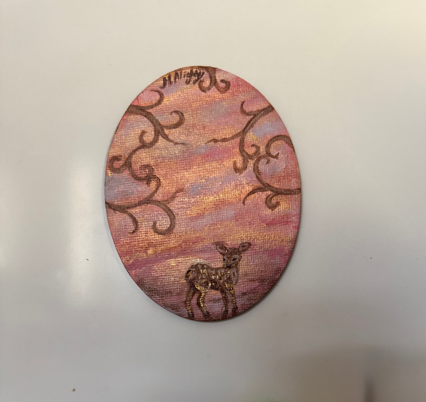 Original hand painted Canvas Magnets