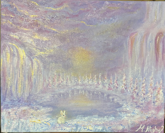 Pearl Skies - Original Acrylic painting 8x10 inches