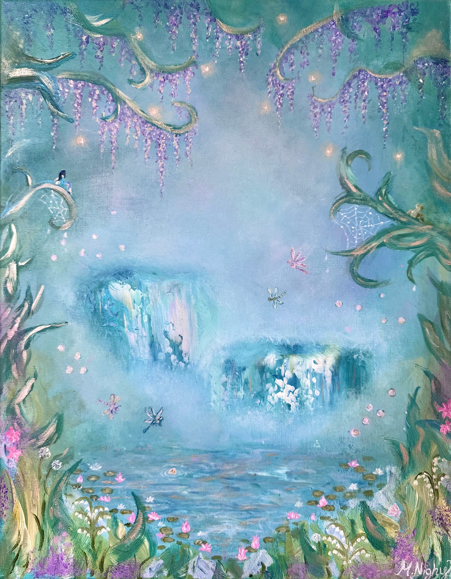 'Where Water Whispers' - PRINT 12X16 Inch - by Molly Nighy
