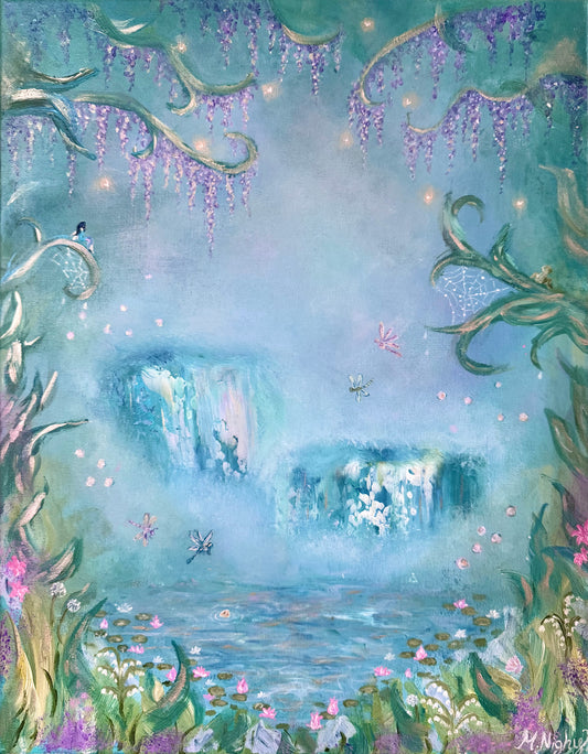 'Where Water Whispers' - PRINT 12X16 Inch - by Molly Nighy