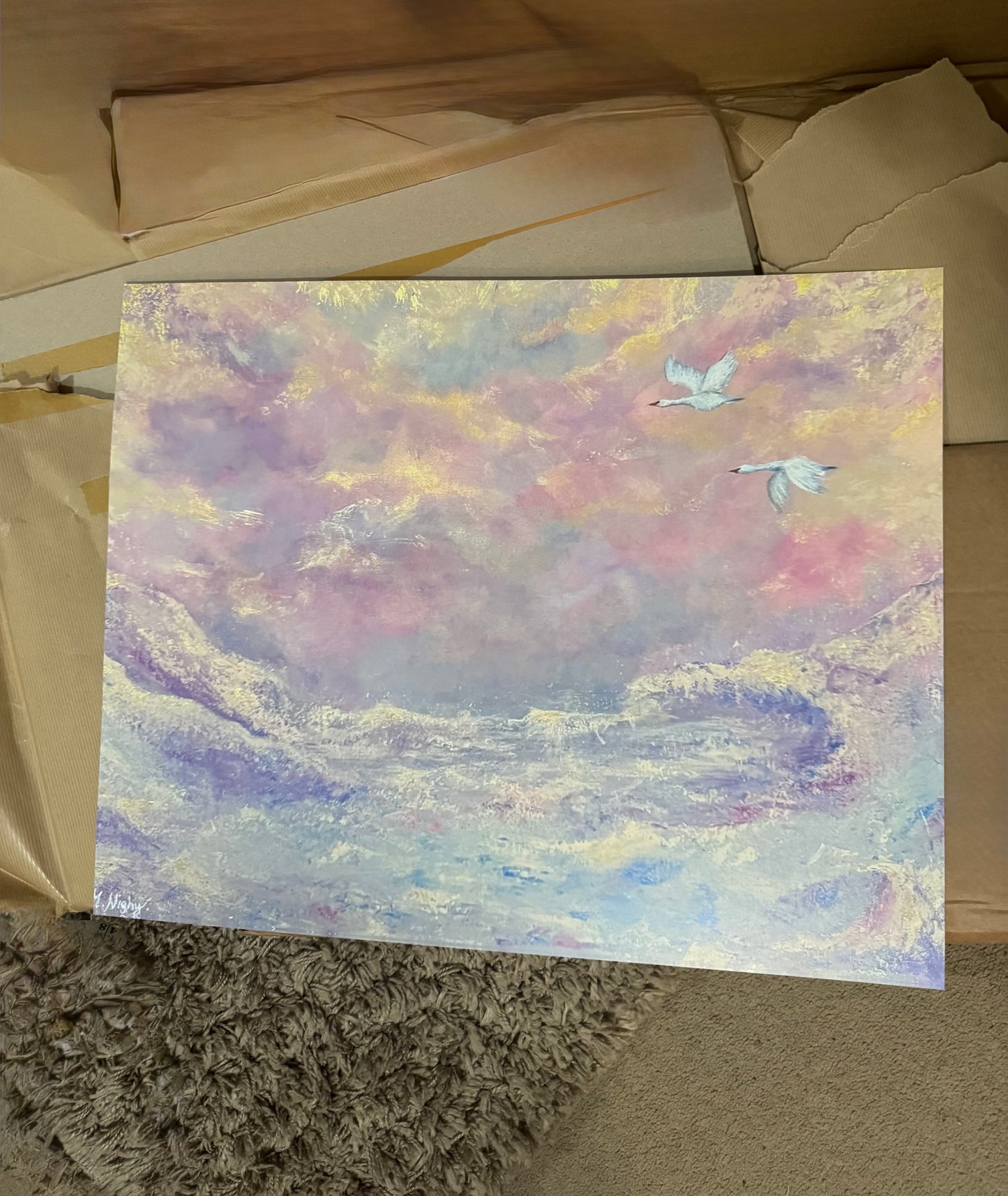 'Wings Over Heaven's Waters - PRINTS - by Molly Nighy