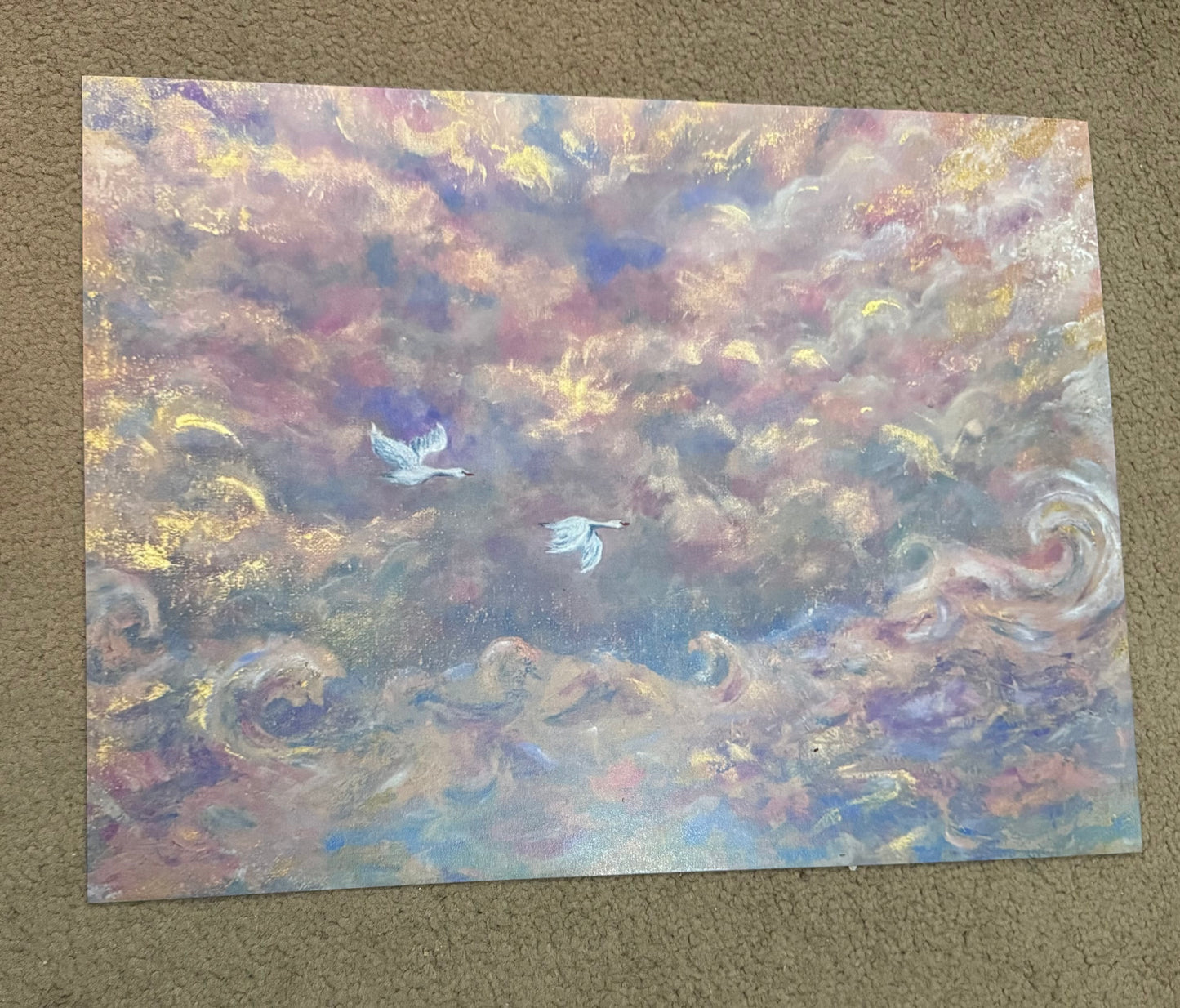 'Lover's Flight' - 12x16 inch PRINT by Molly Nighy