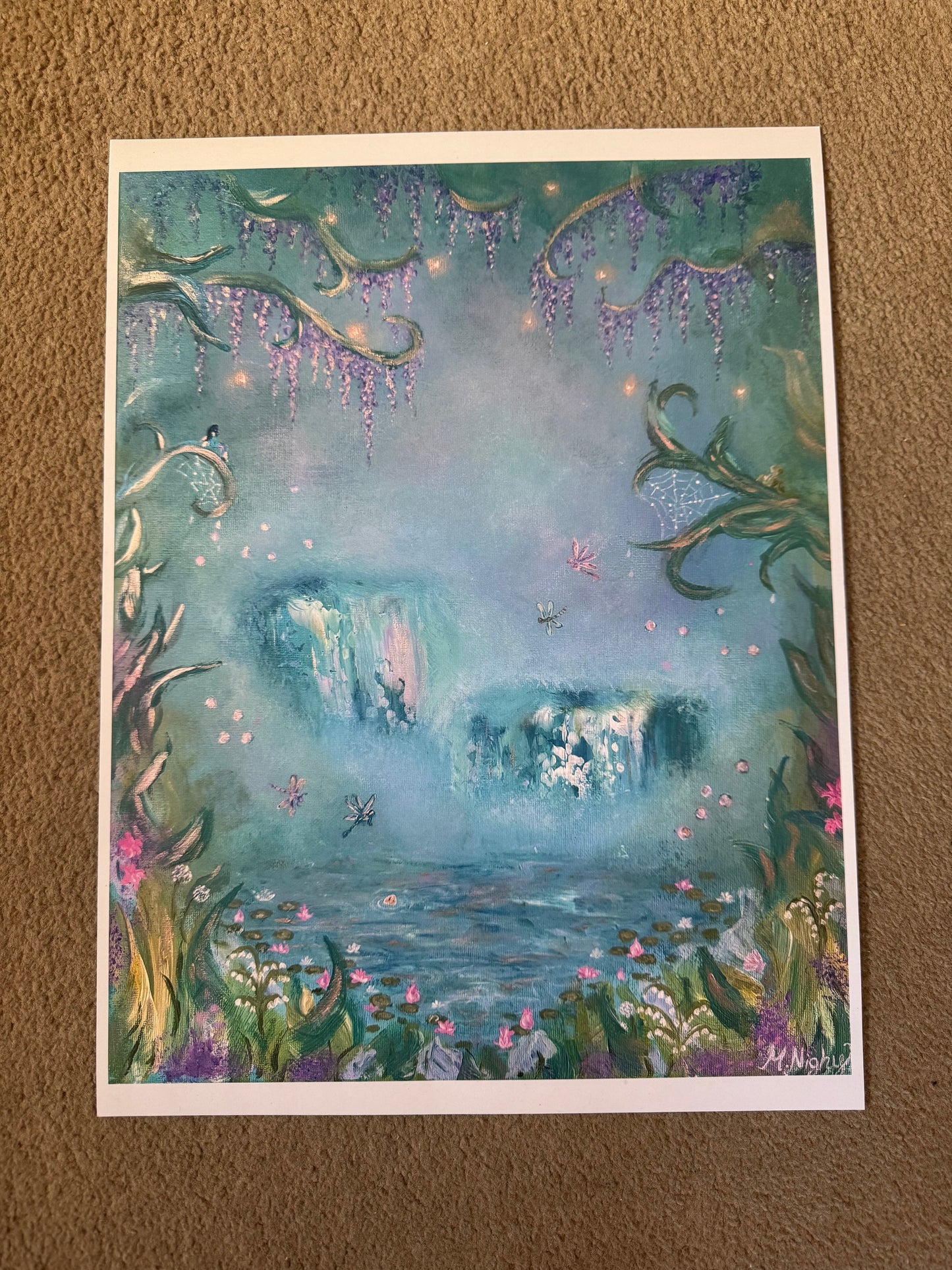 'Where Water Whispers' - PRINT 12X16 Inch - by Molly Nighy