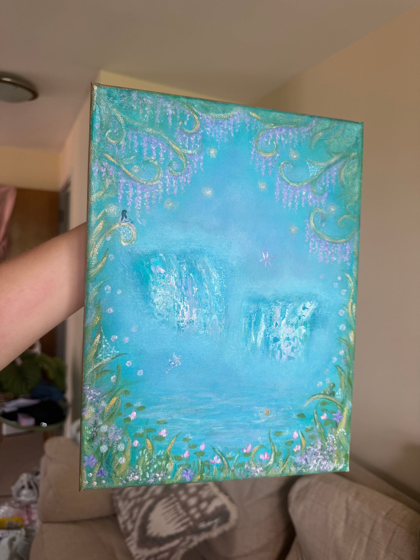 'Where Water Whispers' MINI original painting 9x12 inch