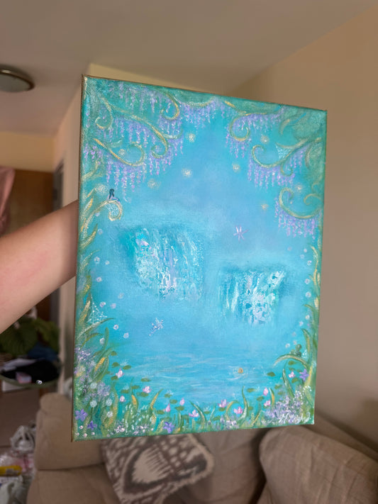 'Where Water Whispers' MINI original painting 9x12 inch