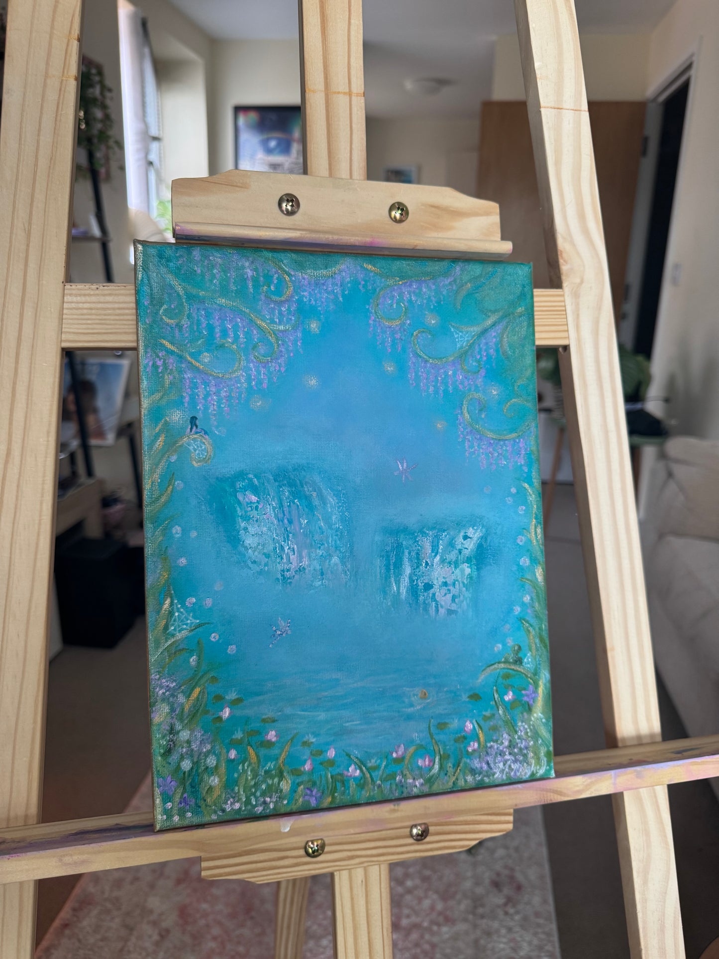 'Where Water Whispers' MINI original painting 9x12 inch