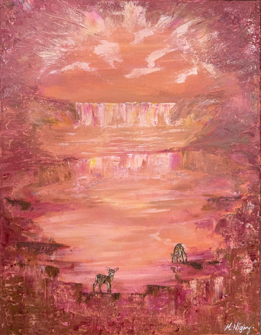 The Goddess of Hunt - Original acrylic painting by Molly Nighy