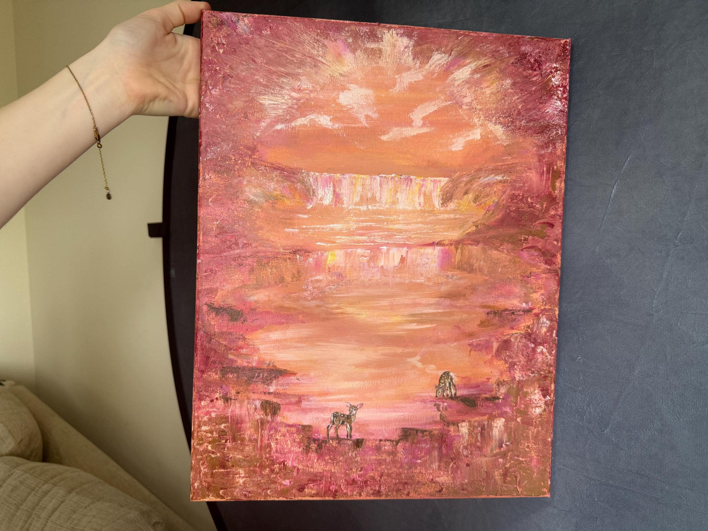 The Goddess of Hunt - Original acrylic painting by Molly Nighy