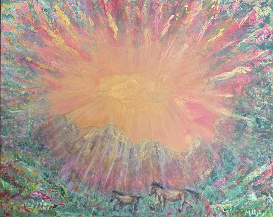 Spirit of the Horizon - Original Acrylic painting by Molly Nighy