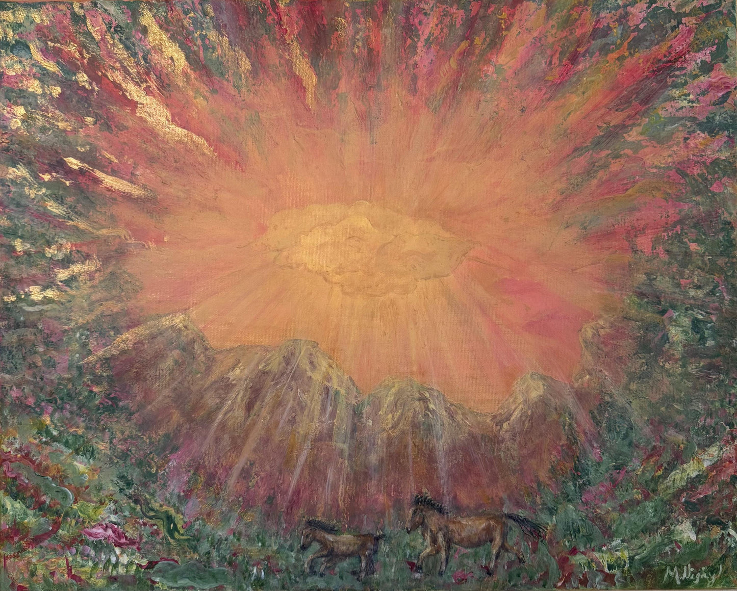 Spirit of the Horizon - Original Acrylic painting by Molly Nighy