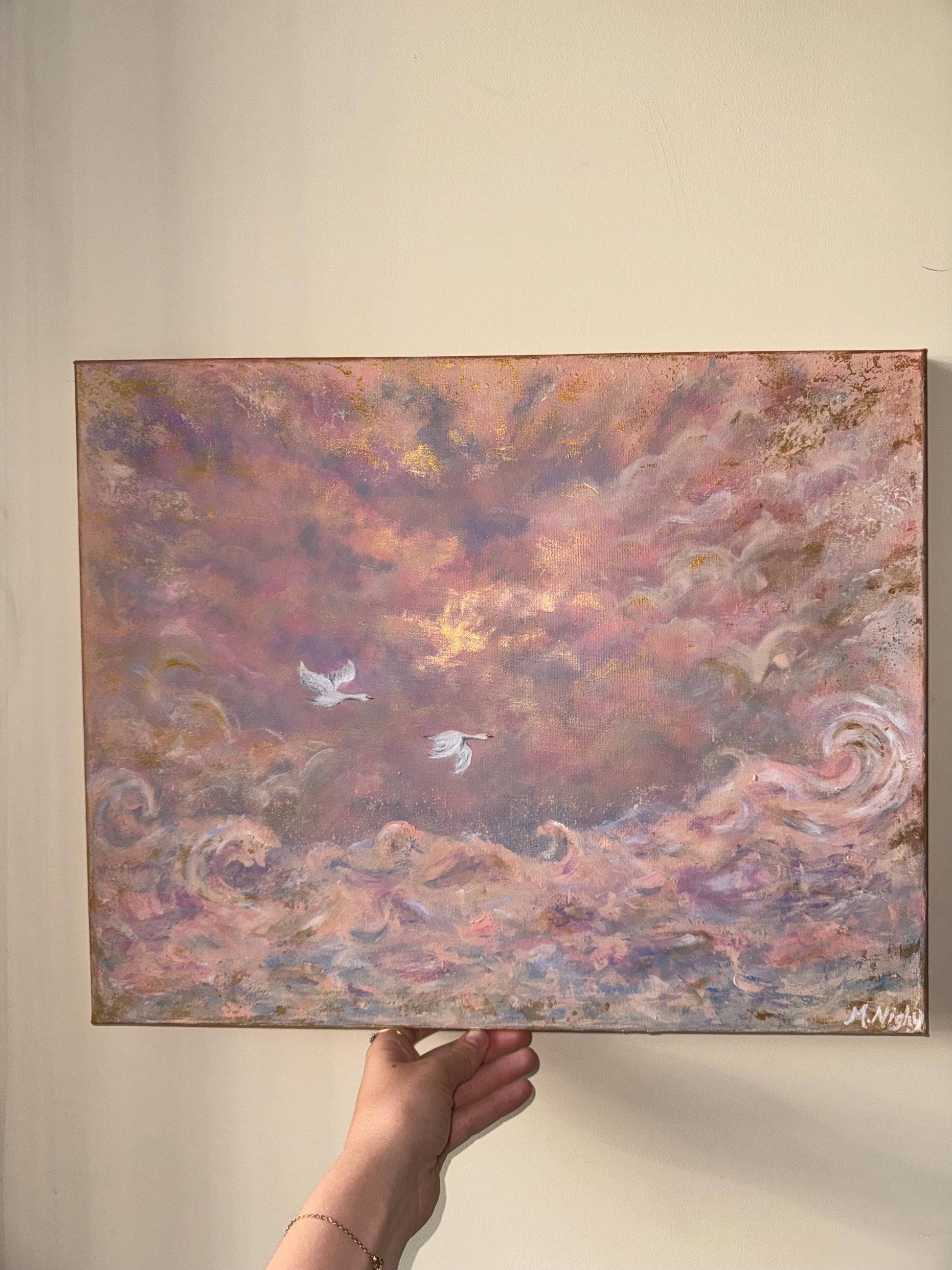 Lovers Flight - Original painting by Molly Nighy