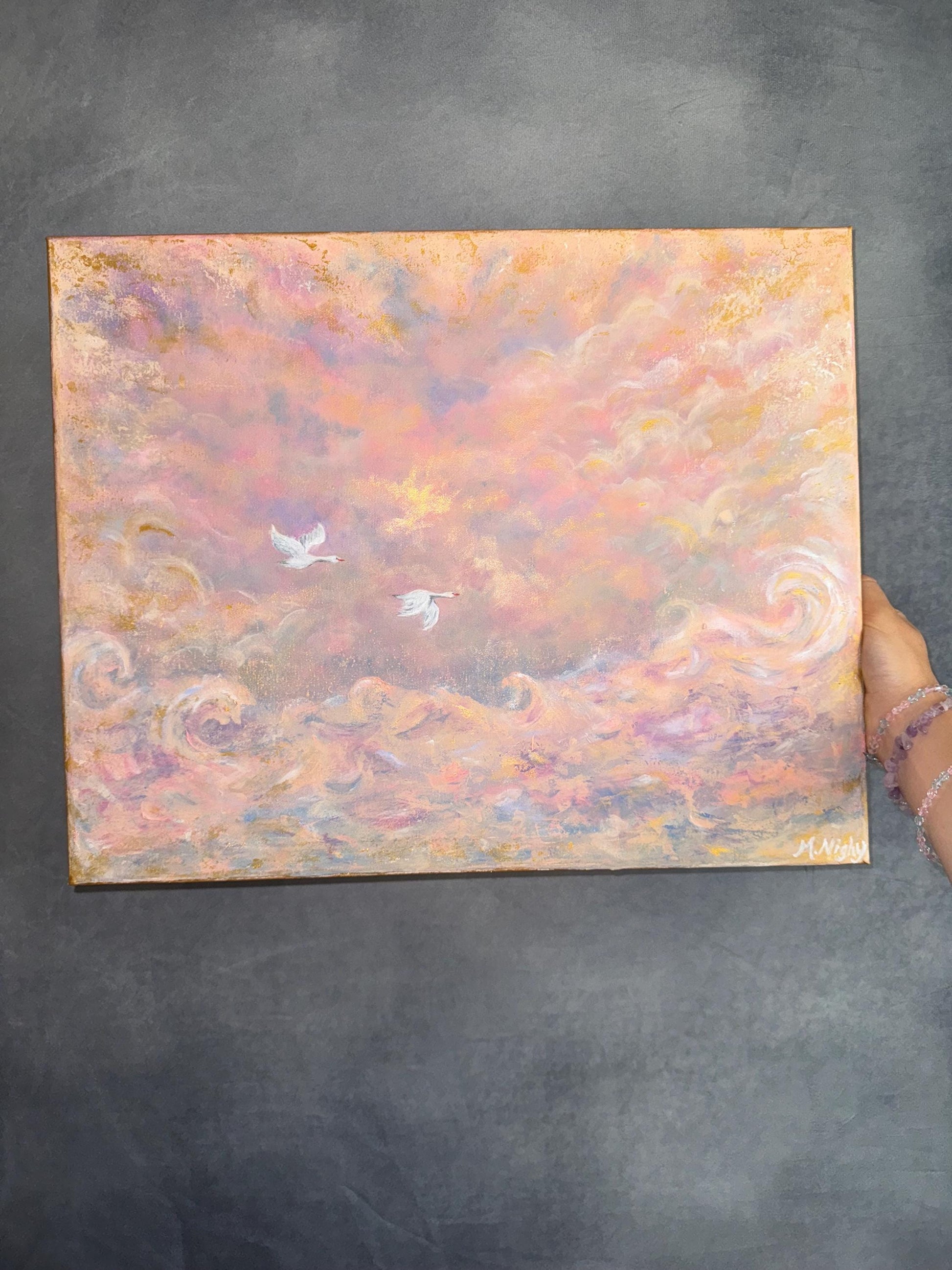 Lovers Flight - Original painting by Molly Nighy