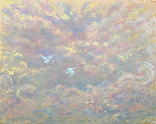 Lovers Flight - Original painting by Molly Nighy