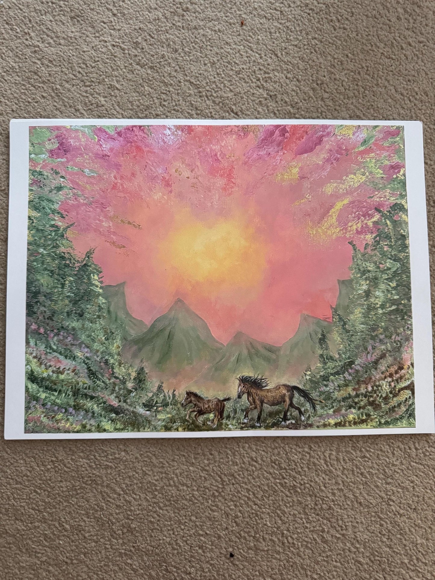 Spirit of the mountains - PRINT of original acrylic painting by Molly Nighy