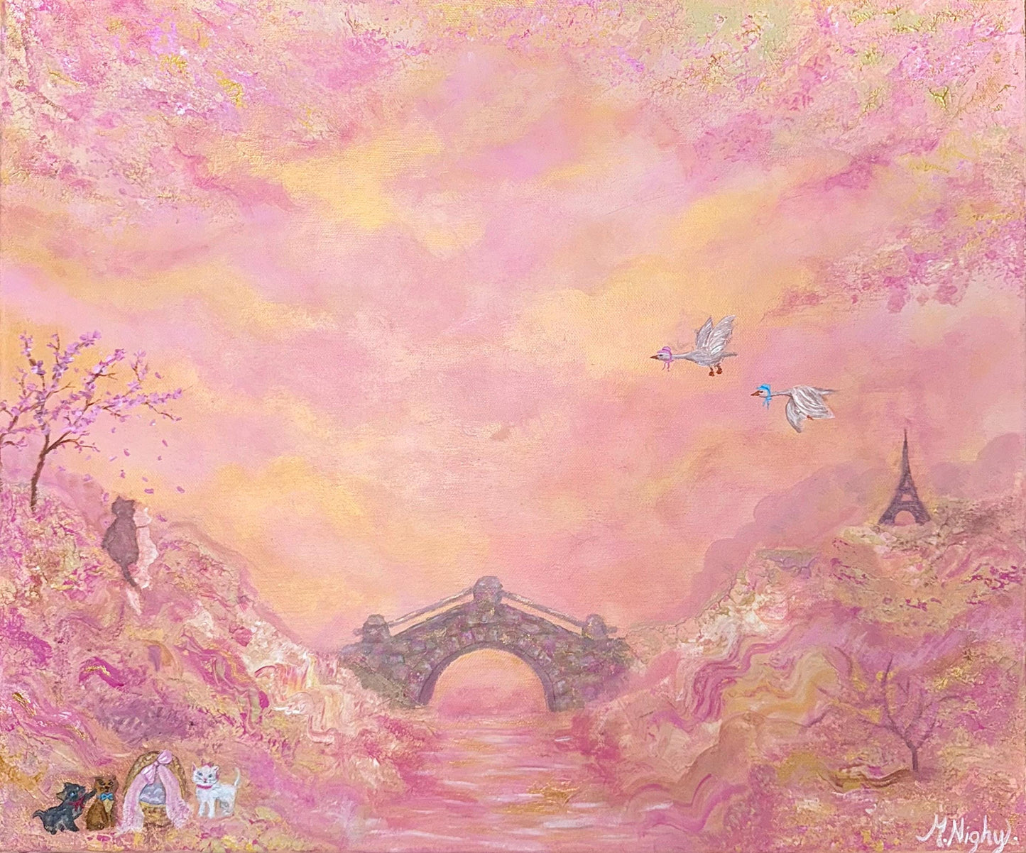 O’Malleys Promise - The Aristocats inspired A3 PRINT of painting by Molly Nighy