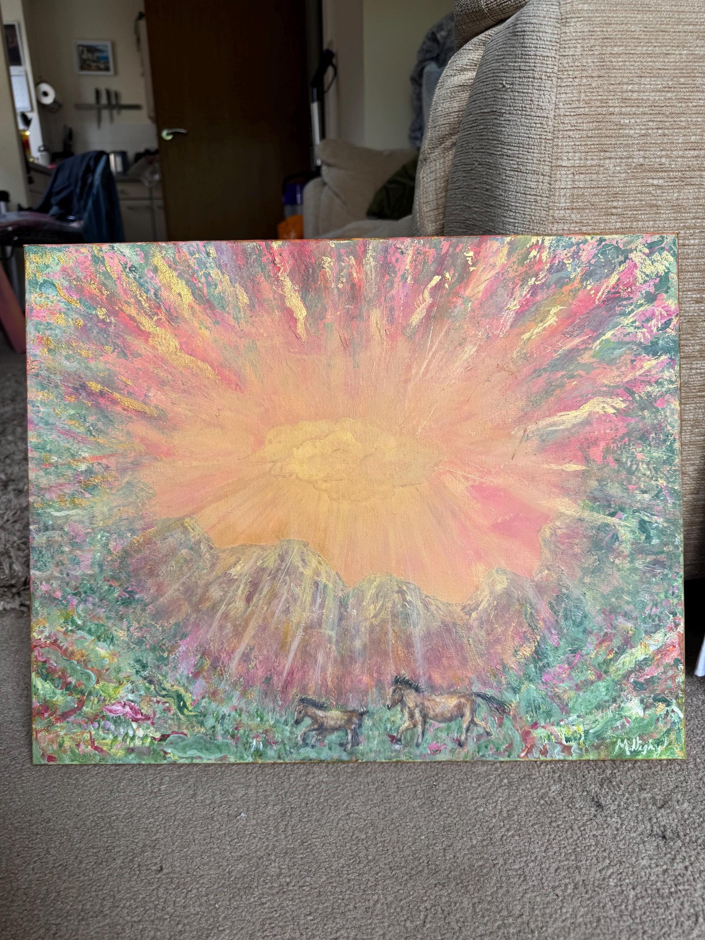 Spirit of the Horizon - Original Acrylic painting by Molly Nighy