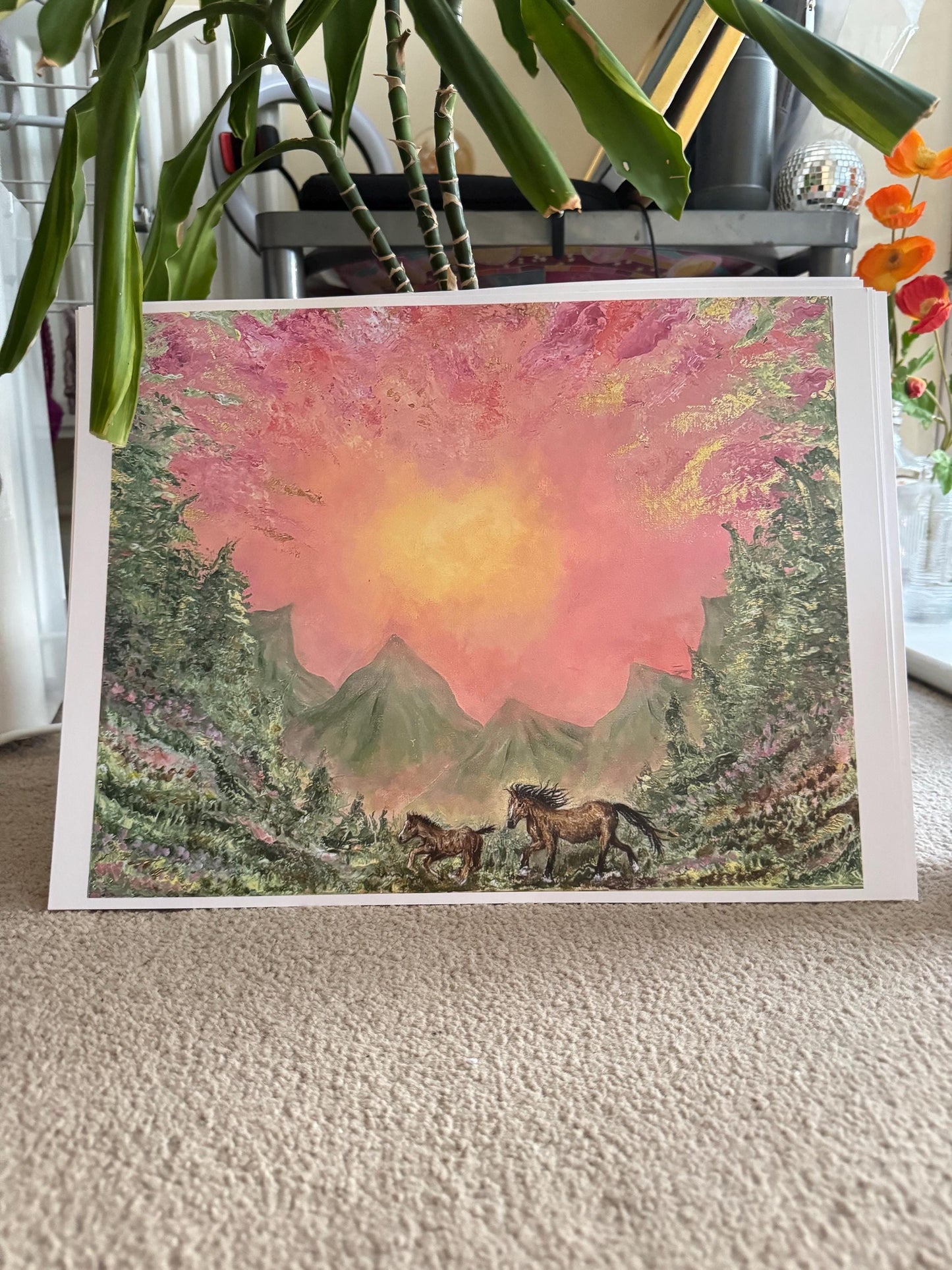 Spirit of the mountains - PRINT of original acrylic painting by Molly Nighy