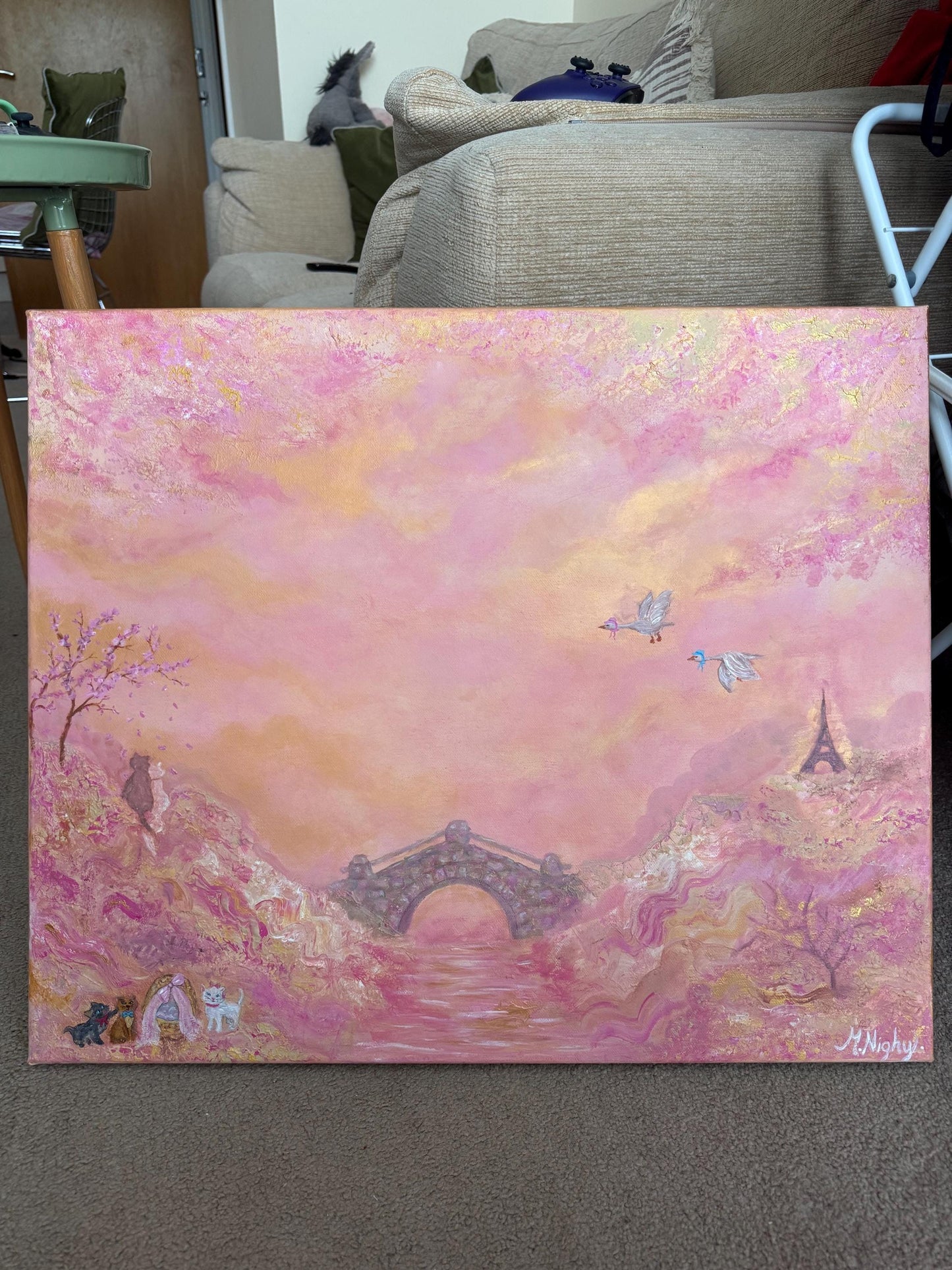 O’Malleys Promise - The Aristocats inspired A3 PRINT of painting by Molly Nighy