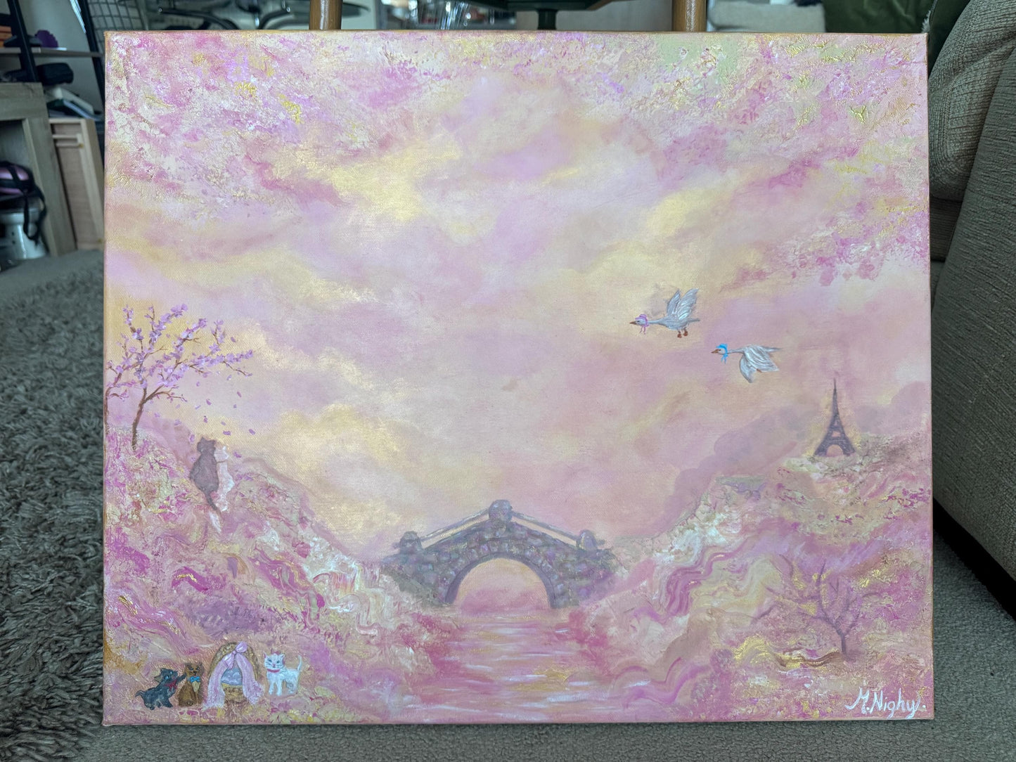 O’Malleys Promise - The Aristocats inspired Original painting by Molly Nighy
